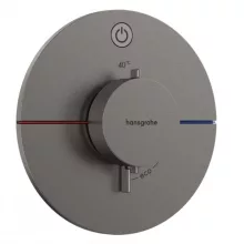   Hansgrohe ShowerSelect Comfort S falsík alatti 1 funkciós termosztát, szálcsiszolt fekete króm 15553340