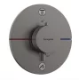Hansgrohe ShowerSelect Comfort S falsík alatti 2 funkciós termosztát, szálcsiszolt fekete króm 15554340
