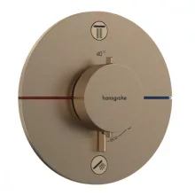   Hansgrohe ShowerSelect Comfort S 2 funkciós termosztát, biztonsági kombinációval, szálcsiszolt bronz 15556140