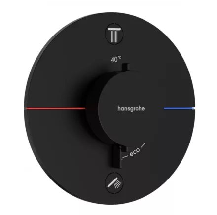 Hansgrohe ShowerSelect Comfort S 2 funkciós termosztát, biztonsági kombinációval, matt fekete 15556670