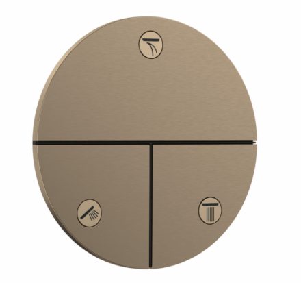 Hansgrohe ShowerSelect Comfort S falsík alatti elzáró- és váltószelep, szálcsiszolt bronz 15558140
