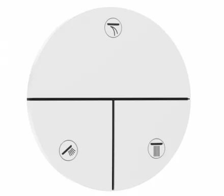 Hansgrohe ShowerSelect Comfort S 3 funkciós falsík alatti elzáró- és váltószelep, matt fehér 15558700