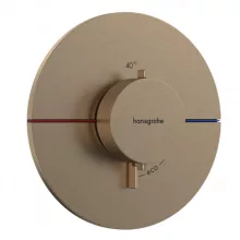   Hansgrohe ShowerSelect Comfort S falsík alatti termosztát mennyiségszabályozóval, szálcsiszolt bronz 15559140