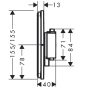 Hansgrohe ShowerSelect Comfort E 1 funkciós falsík alatti termosztát, szálcsiszolt bronz 15571140