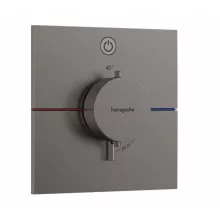   Hansgrohe ShowerSelect Comfort E 1 funkciós falsík alatti termosztát, szálcsiszolt fekete króm 15571340