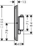 Hansgrohe ShowerSelect Comfort E falsík alatti termosztát, szálcsiszolt fekete króm 15574340