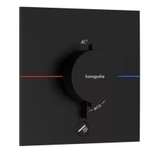   Hansgrohe ShowerSelect Comfort E rejtett termosztát 1 fogyasztóhoz és 1 további kimenethez, matt fekete 15575670