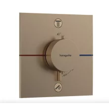   Hansgrohe ShowerSelect Comfort E termosztát, biztonsági kombinációval, szálcsiszolt bronz 15578140