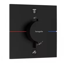   Hansgrohe ShowerSelect Comfort E termosztát, biztonsági kombinációval, matt fekete 15578670