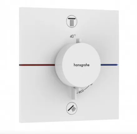 Hansgrohe ShowerSelect Comfort E termosztát, biztonsági kombinációval, matt fehér 15578700