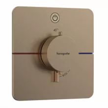   Hansgrohe ShowerSelect Comfort Q 1 funkciós falsík alatti termosztát, szálcsiszolt bronz 15581140