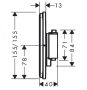 Hansgrohe ShowerSelect Comfort Q 1 funkciós falsík alatti termosztát, matt fekete 15581670