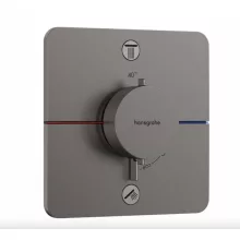   Hansgrohe ShowerSelect Comfort Q 2 funkciós falsík alatti termosztát, szálcsiszolt fekete króm 15583340