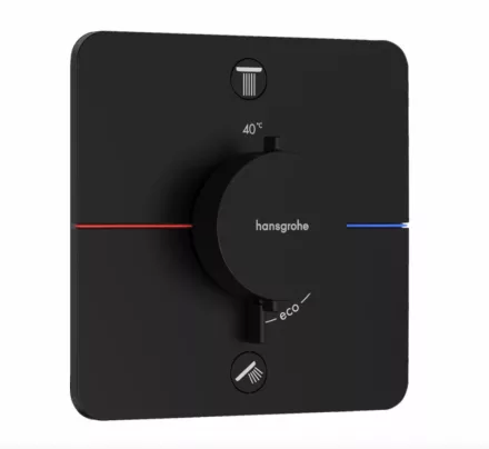 Hansgrohe ShowerSelect Comfort Q 2 funkciós falsík alatti termosztát, matt fekete 15583670