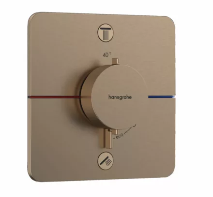 Hansgrohe ShowerSelect Comfort Q 2 funkciós falsík alatti termosztát, szálcsiszolt bronz 15586140