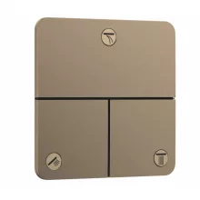   Hansgrohe ShowerSelect Comfort Q falsík alatti elzáró- és váltószelep, szálcsiszolt bronz 15587140
