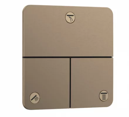 Hansgrohe ShowerSelect Comfort Q falsík alatti elzáró- és váltószelep, szálcsiszolt bronz 15587140