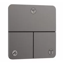   Hansgrohe ShowerSelect Comfort Q falsík alatti elzáró- és váltószelep, szálcsiszolt fekete króm 15587340