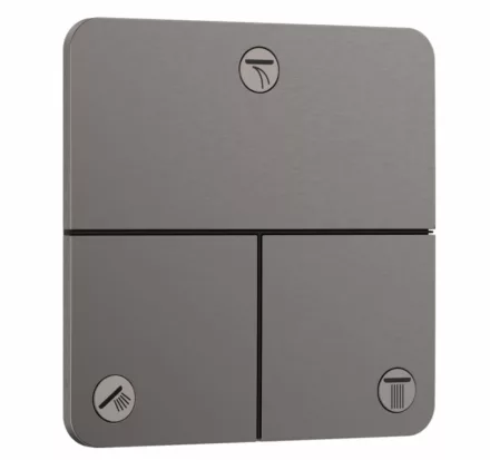 Hansgrohe ShowerSelect Comfort Q falsík alatti elzáró- és váltószelep, szálcsiszolt fekete króm 15587340