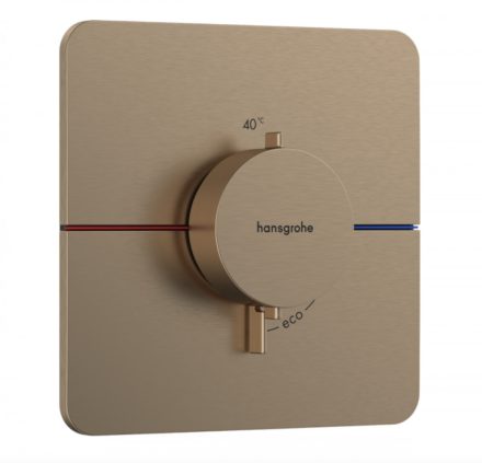 Hansgrohe ShowerSelect Comfort Q termosztát mennyiségszabályozóval, szálcsiszolt bronz 15588140