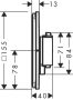 Hansgrohe ShowerSelect Comfort Q termosztát mennyiségszabályozóval, szálcsiszolt bronz 15588140