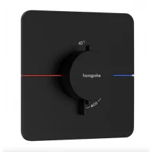   Hansgrohe ShowerSelect Comfort Q falsík alatti termosztát mennyiségszabályozóval, matt fekete 15588670