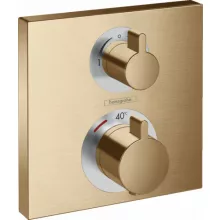   Hansgrohe Ecostat Square szálcsiszolt bronz falsík alatti termosztát 2 fogyasztóhoz 15714140