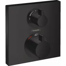   Hansgrohe Ecostat Square matt fekete falsík alatti termosztátos csaptelep 2 fogyasztóhoz 15714670