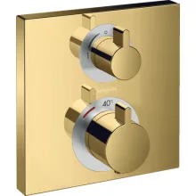   Hansgrohe Ecostat Square polírozott arany hatású falsík alatti termosztát 2 fogyasztóhoz 15714990