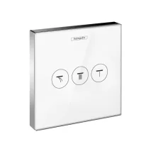   Hansgrohe ShowerSelect Glass szelep színkészlet, króm/fehér 15736400