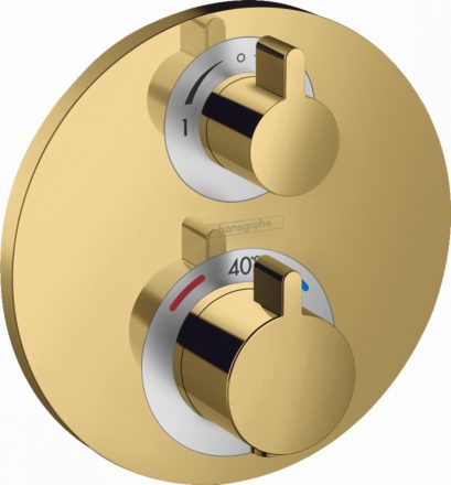 Hansgrohe Ecostat S polírozott arany hatású falsík alatti termosztátos csaptelep 2 fogyasztóhoz 15758990