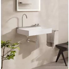   Hansgrohe Avalegra AquaUnit 580/475 SolidSurface mosdó mosdórendszerrel, fehér/króm 22472000