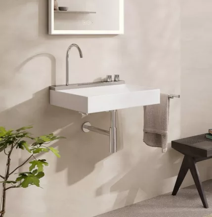 Hansgrohe Avalegra AquaUnit 580/475 SolidSurface mosdó mosdórendszerrel, fehér/króm 22472000