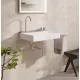 Hansgrohe Avalegra AquaUnit 580/475 SolidSurface mosdó mosdórendszerrel, fehér/króm 22472000