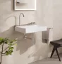 Hansgrohe Avalegra AquaUnit 580/475 SolidSurface mosdó mosdórendszerrel, fehér/króm 22472000