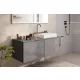 Hansgrohe Avalegra AquaUnit 580/475 SolidSurface mosdó mosdórendszerrel, fehér/szálcsiszolt fekete króm 22472340