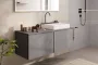 Hansgrohe Avalegra AquaUnit 580/475 SolidSurface mosdó mosdórendszerrel, fehér/szálcsiszolt fekete króm 22472340