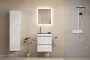 Hansgrohe Avalegra AquaUnit 580/475 SolidSurface mosdó mosdórendszerrel, fehér/szálcsiszolt fekete króm 22472340