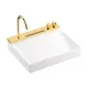 Hansgrohe Avalegra AquaUnit 580/475 SolidSurface mosdó mosdórendszerrel, fehér/polírozott arany hatású 22472990