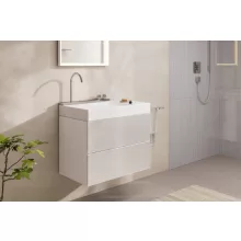   Hansgrohe Avalegra AquaUnit 780/475 SolidSurface mosdó króm mosdórendszerrel, balos/fehér 22473000
