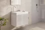Hansgrohe Avalegra AquaUnit 780/475 SolidSurface mosdó króm mosdórendszerrel, balos/fehér 22473000