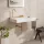Hansgrohe Avalegra AquaUnit 780/475 SolidSurface mosdó szálcsiszolt bronz mosdórendszerrel, balos/fehér 22473140
