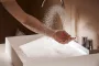 Hansgrohe Avalegra AquaUnit 780/475 SolidSurface mosdó szálcsiszolt bronz mosdórendszerrel, balos/fehér 22473140