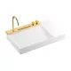 Hansgrohe Avalegra AquaUnit 780/475 SolidSurface mosdó polírozott arany hatású mosdórendszerrel, balos/fehér 22473990