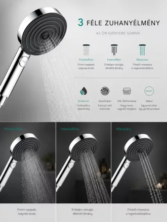 Hansgrohe Pulsify Select S 3 jet Relaxation kézizuhany 105 EcoSmart, króm 24111000