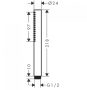 Hansgrohe Pulsify S hengeres kézizuhany 1 jet, EcoSmart, szálcsiszolt bronz 24125140