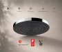 Hansgrohe Pulsify S EcoSmart fejzuhany PowderRain vízsugárral és króm felülettel.