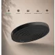Hansgrohe Pulsify S EcoSmart fejzuhany PowderRain vízsugárral és szálcsiszolt fekete króm felülettel.