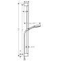 Hansgrohe Pulsify Select S zuhanyszett 105, 3 jet Relaxation EcoSmart, 90 cm zuhanyrúd, matt fehér 24171700