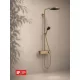 Hansgrohe Pulsify S 260 mm fejzuhanyos zuhanyrendszer ShowerTablet Select 400 termosztáttal, szálcsiszolt bronz felülettel.